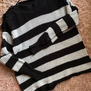 Black and grey sweater